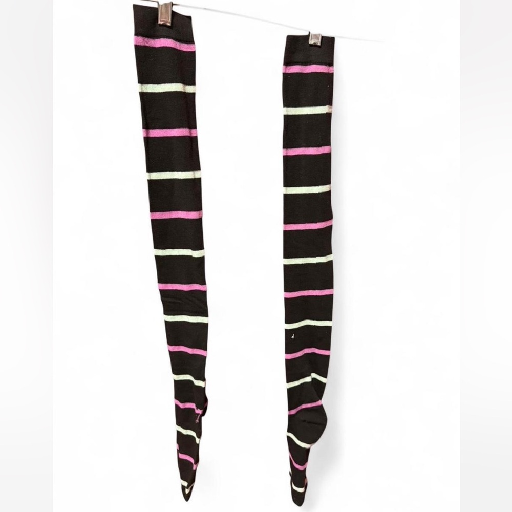 Disney Nightmare Before Christmas thigh-high socks with pink & light Green sripe